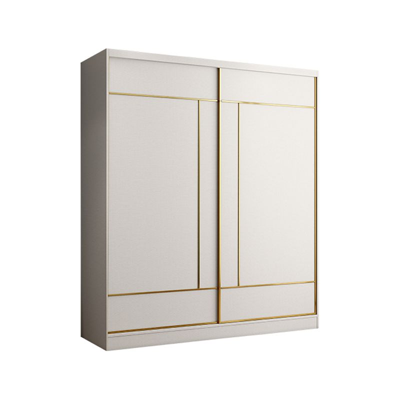 White Colour Wooden Wardrobe Cloth Rod Included Wardrobe Closet for Home