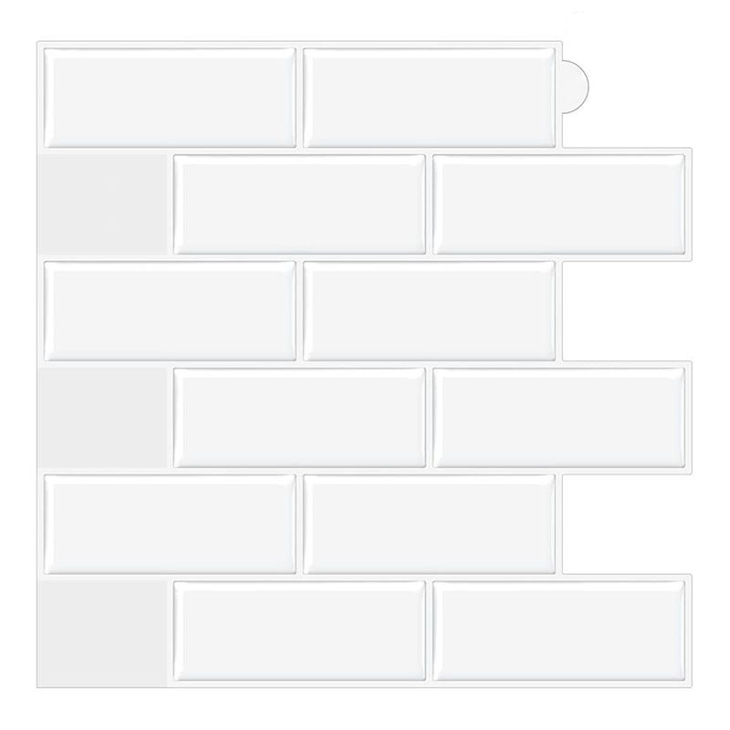 Peel & Stick Subway Tile PVC Stain Resistant Rectangle Peel and Stick Tile for Kitchen