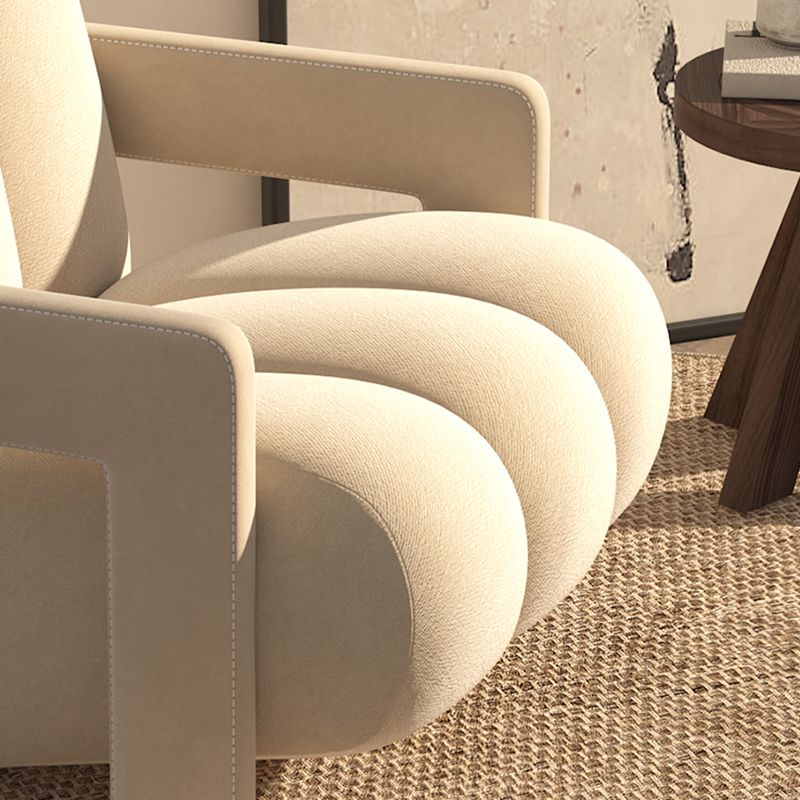 Scandinavian Arms Included Lounge Chair Solid Color Living Room Armchair
