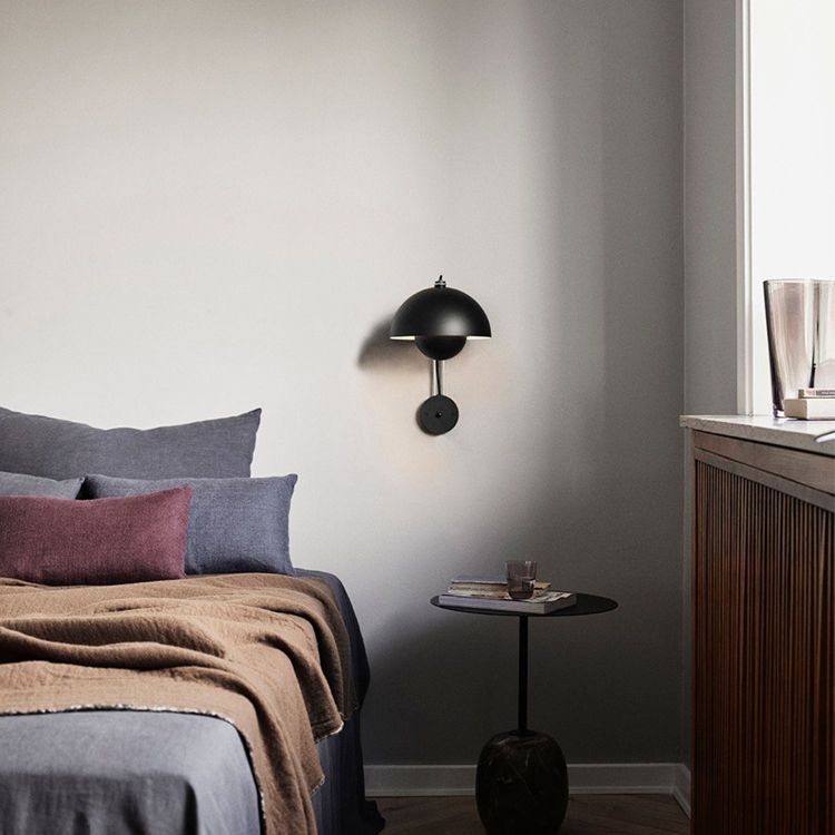 Macaron Wall Light 1-Light Wall Mount Lamp with Metal Shade for Bedroom