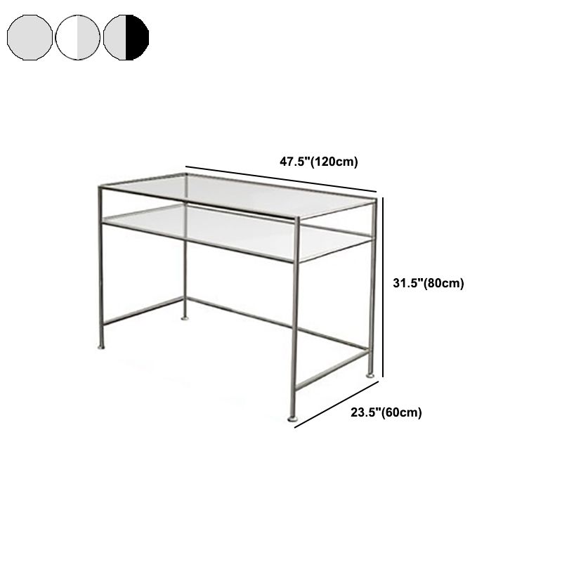 Rectangular 31.5"H Writing Desk Bedroom Laptop Table with Shelf