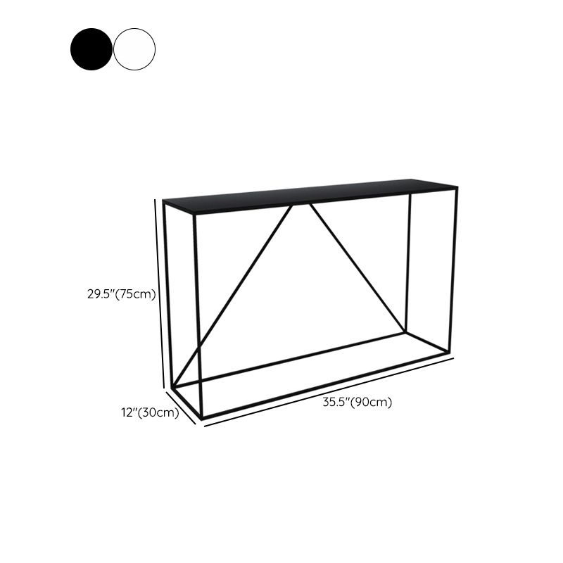 Contemporary Console Table Metal Rectangle Accent Table for Hall
