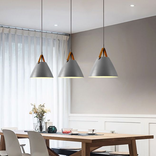 Metal Shade Hanging Light Modern Minimalist Pendent Lighting Fixture for Sitting Room