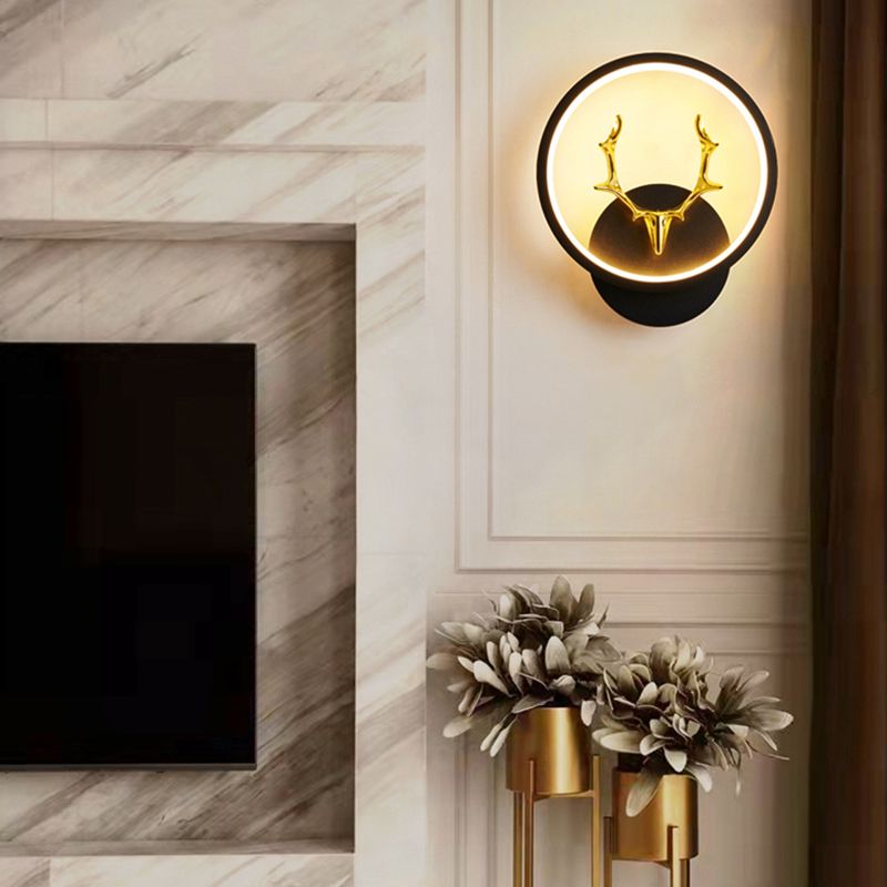 Lumo da parete contemporanea a forma geometrica Pronzo della parete a LED con metallo per camera da letto