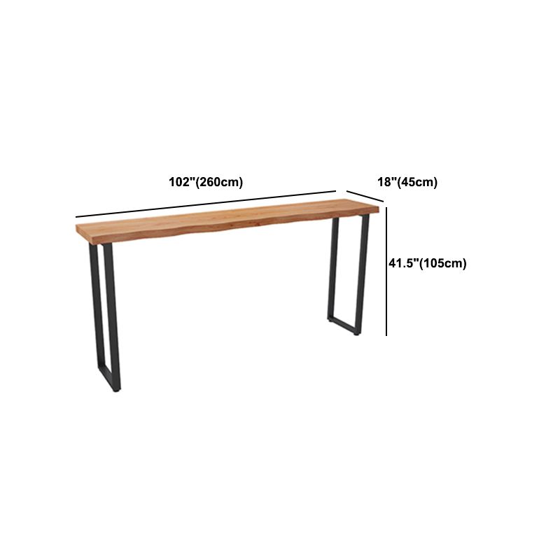 Pine Wood Bar Dining Table Modern Rectangle Bar Table  for Milk Tea Shop Balcony