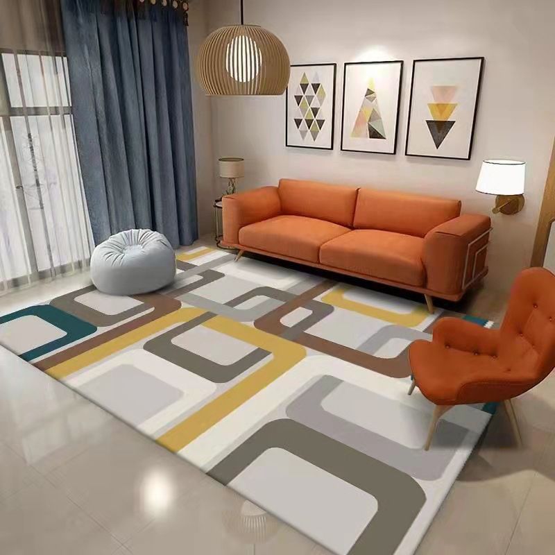 Prachtig tapijt Modern Area Rug Polyester Stain Resistent Washable Area Rug voor woonkamer