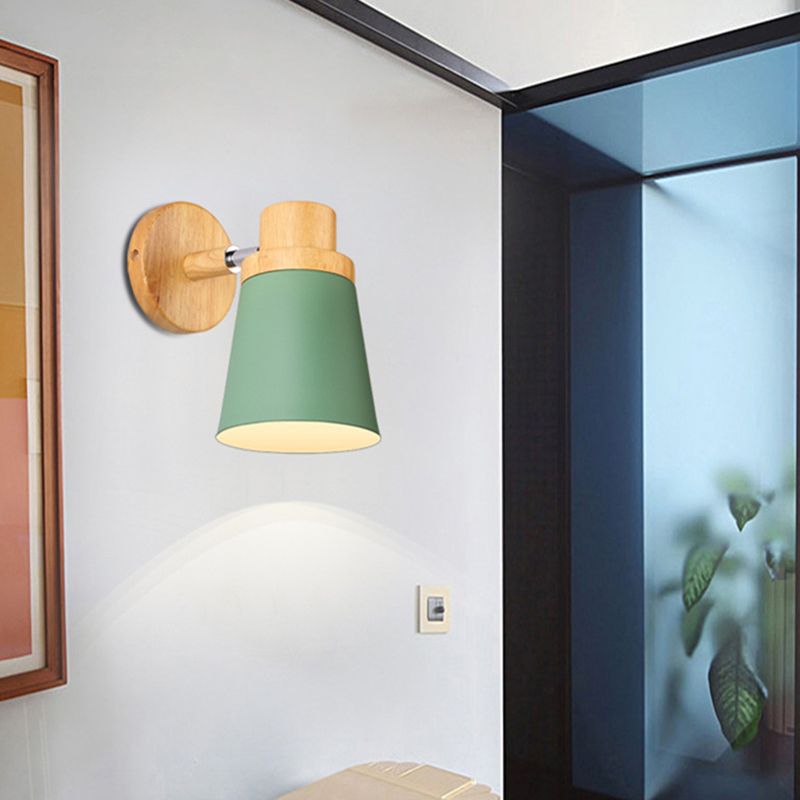 1-Light Geometric Wall Light Fixtures Modern Style Metal Wall Mount Lamp