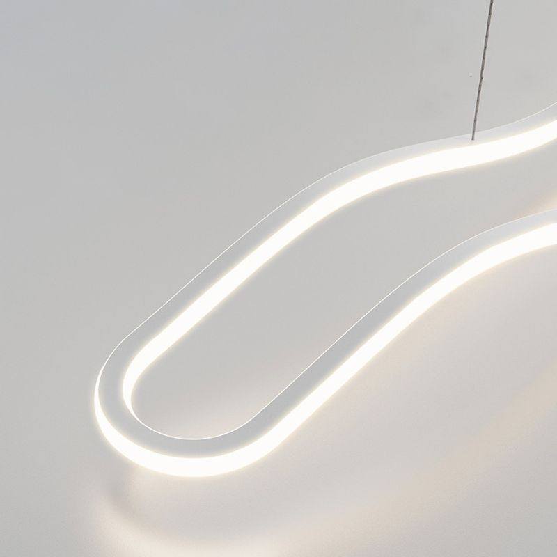 Single Black/White Kitchen Island Lighting Statement LED Island Pendant Lighting