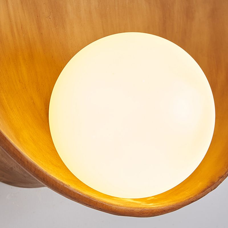 Nordic Style Wall Light Bowl Shape Wall Lamp with Glass Shade for Bedroom