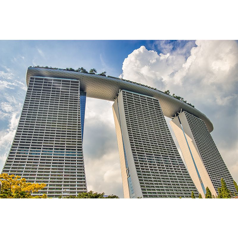 Modern Fashion City Building Murals Personalized Wall Decor for Meeting Room