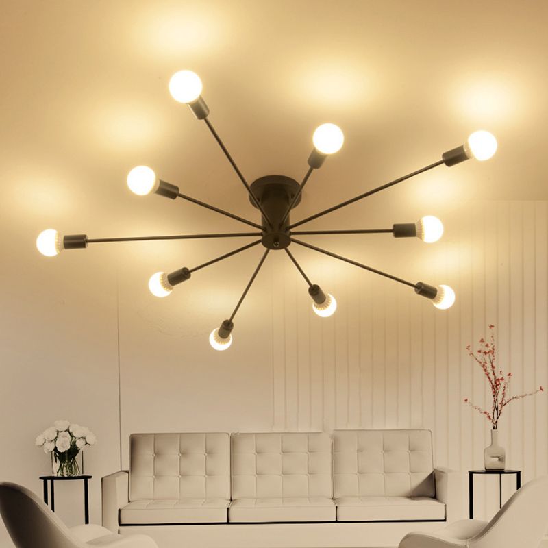 Contemporary Flush Mount Lighting Polish Finish Ceiling Light for Foyer