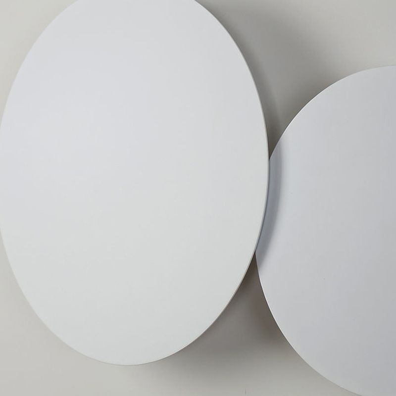Metal Round Shape Wall Lighting Modern Style 1 Light Wall Mounted Light Fixture