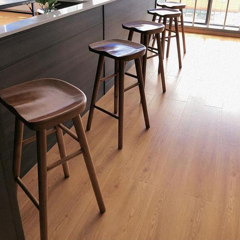 Contemporary Wood Stool Backrest Counter Stool for Restaurant