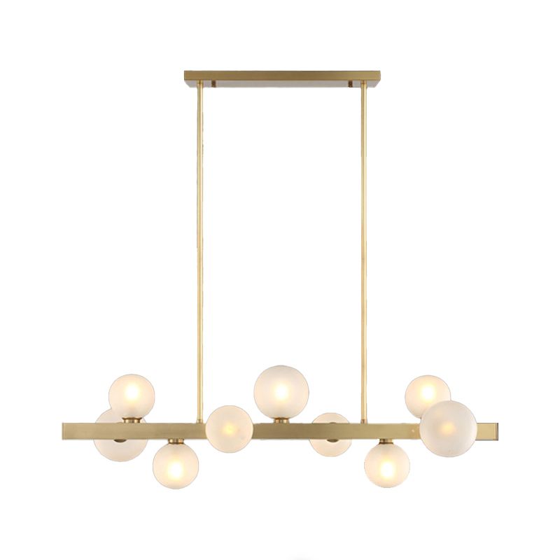 Simplicity Linear Hanging Pendant Lights Glass Pendant Light Fixtures in Gold