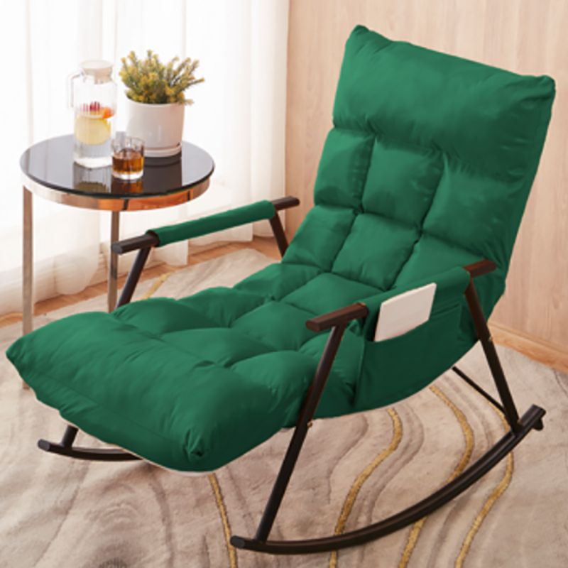 Tufted Cushions Rocker Chair Whole Colored Modern Fabric Rocker Chair in Living Room