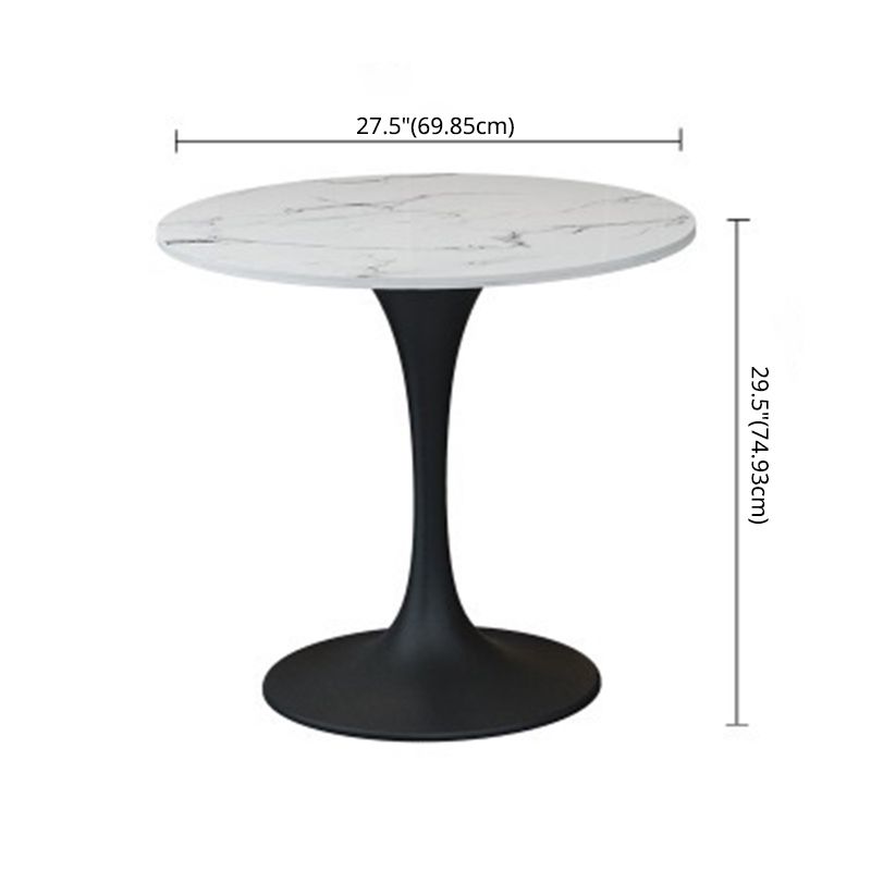 Glam Style Sintered Stone Dining Room Set with Black Leg Dining Furniture for Home Use