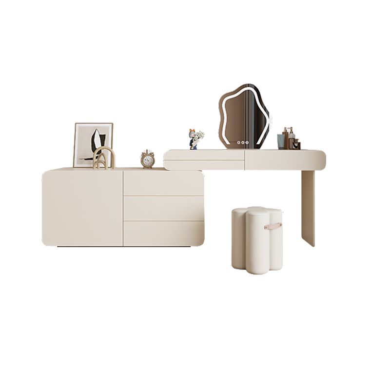 15.75" Wide Make-up Vanity White Makeup Vanity Desk Table with 6 Drawers