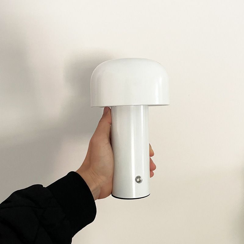 Moderne stijl drum nachttafellampen metaal 1 lichttafellicht