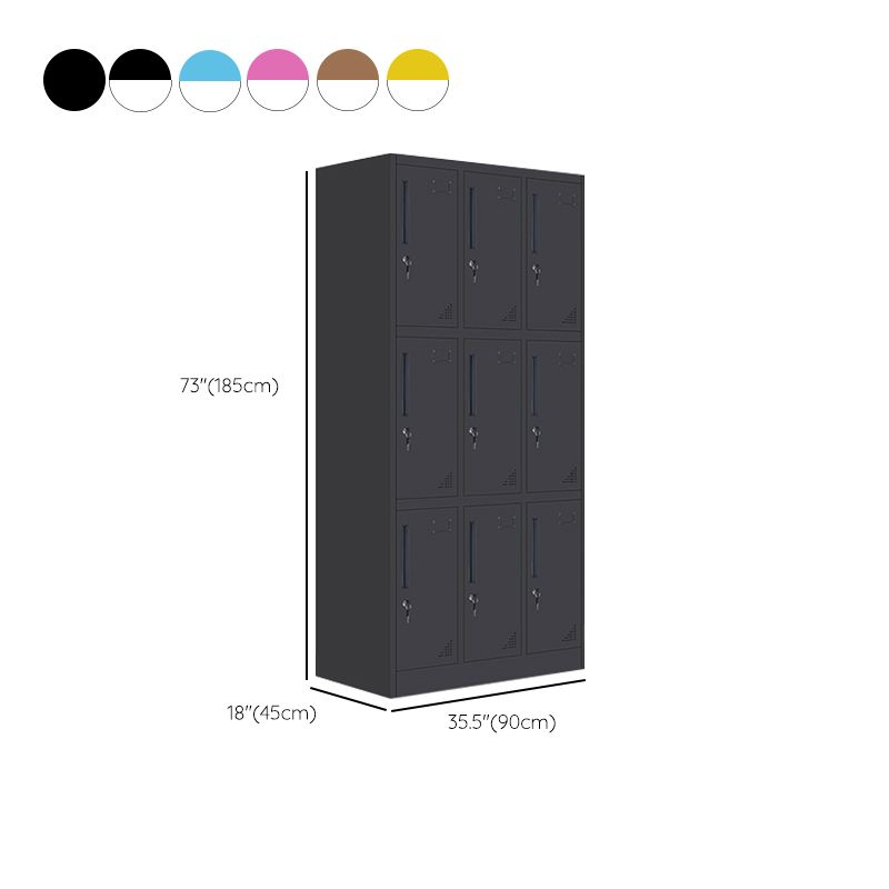 Modern Metal Hinged Door Storage Cabinet Matte Finish Cabinet for Home