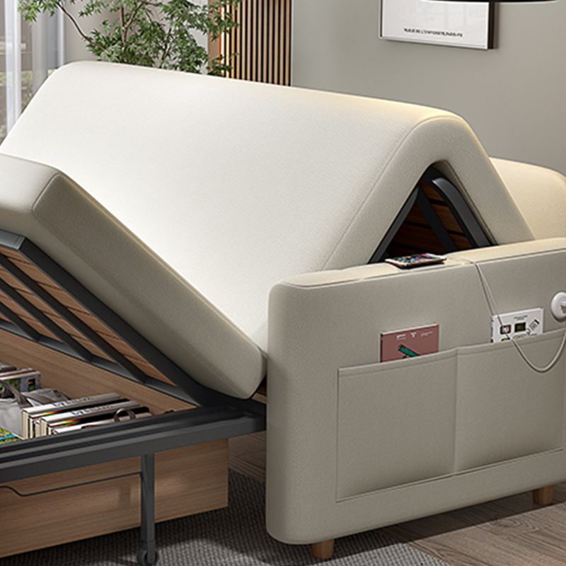 31" Wide Scandinavian Futon Sofa Bed White Futon Sleeper Sofa