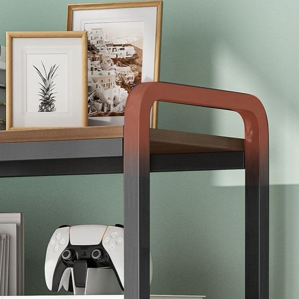 Industrial Open Etagere Bookshelf Steel Frame Manufactured Wood Shelf Bookshelf