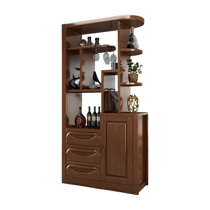Contemporary 78.74" H Cabinet Solid Wood Accent Cabinet with Door