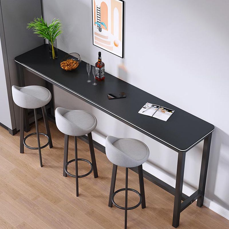 Contemporary Wood Bar Dining Table Rectangle Bar Table for Kitchen