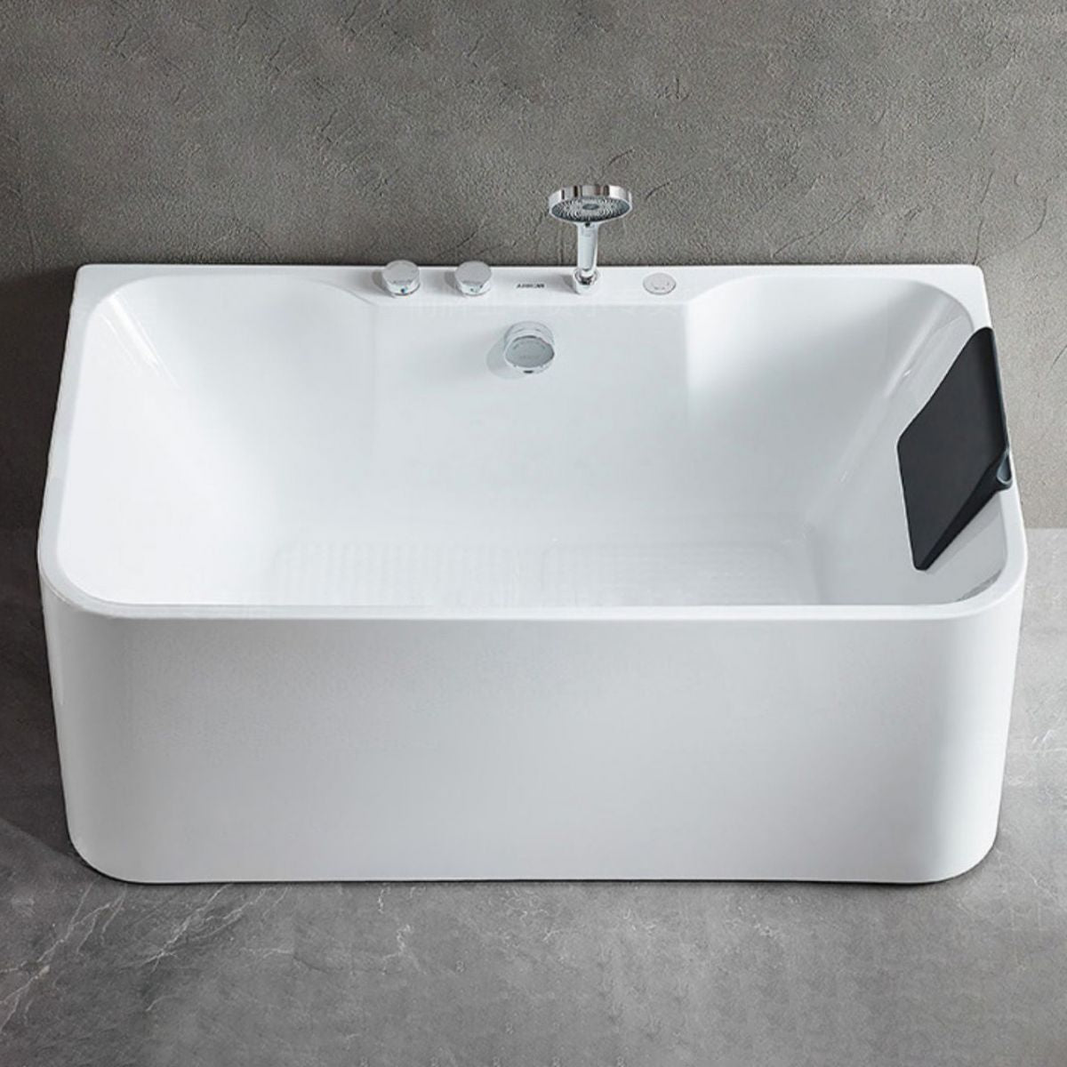Antique Finish Acrylic Bathtub Rectangular Back to Wall Bath Tub
