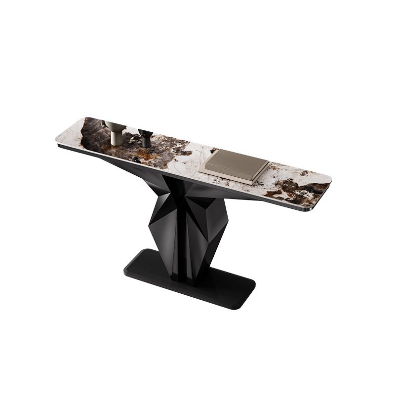 Glam Metal Console Table Rectangle Console Sofa Table for Hall