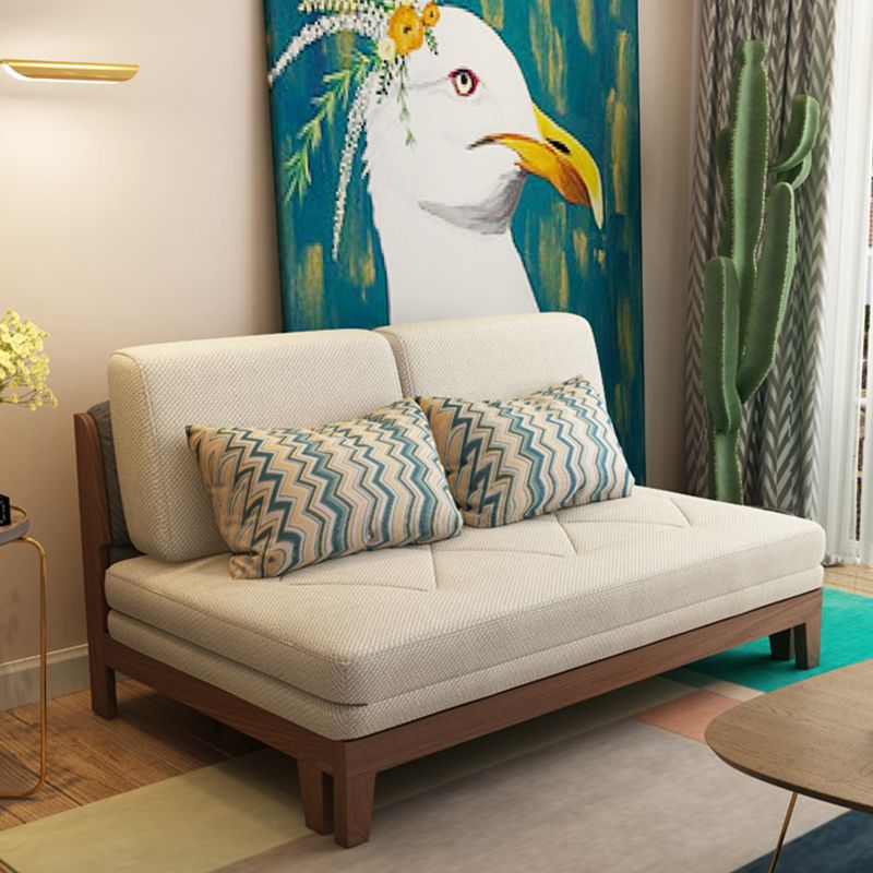 Living Room Convertible Sofas Pillow Back Armless Futon Sleeper Sofa Bed