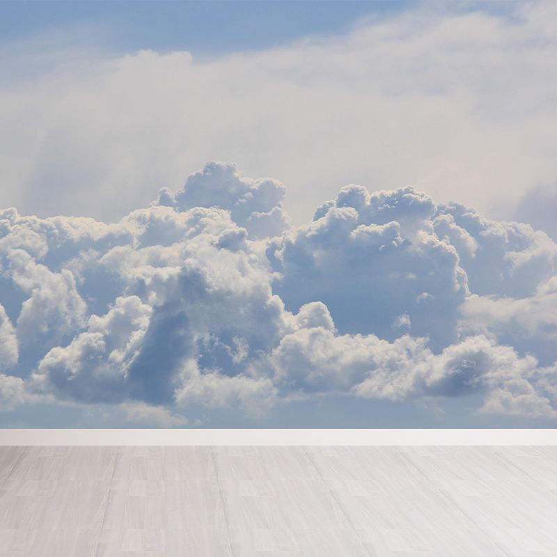 Clouds Mural Home Decorations Mildew Resistant for Living Room Bedroom