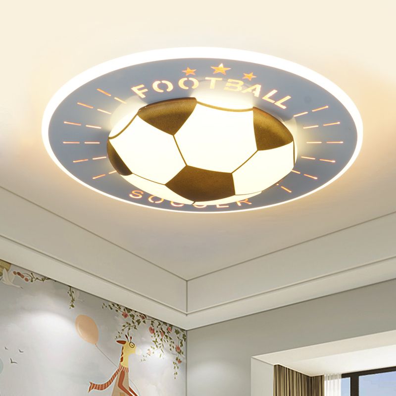 Moderne voetbalplafondverzonken acrylslaapkamer LED-inbouwlamp in wit/blauw