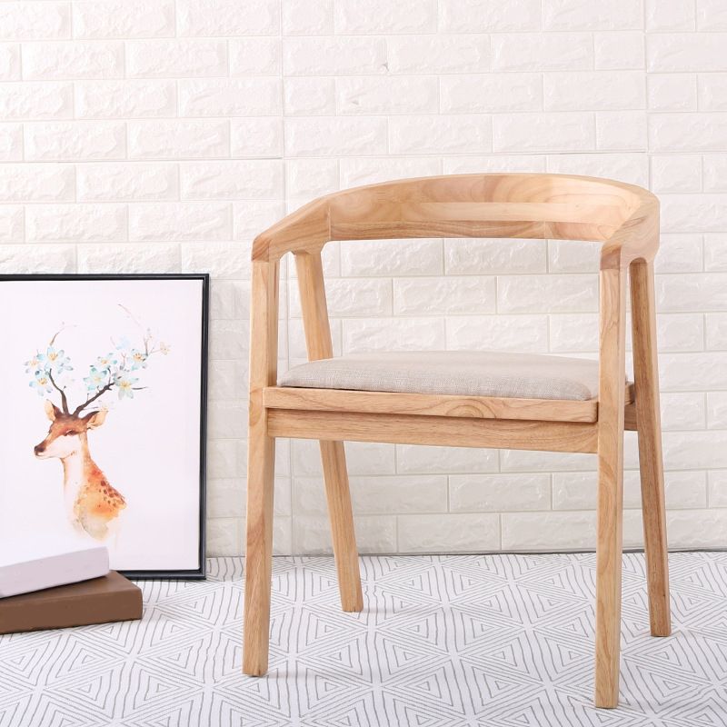 Traditional Wood Kitchen Dining Chairs Upholstered Arm Chairs