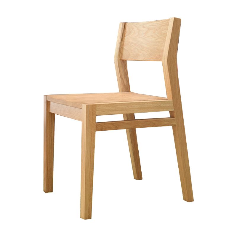 Contemporary Style Dining Chairs Open Back Dining Armless Side Chair with Wooden Legs