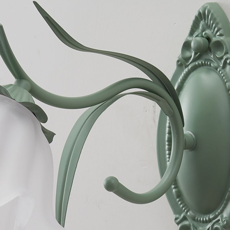 Contemporary Wall Sconce 1 / 2 - Light Wall Lighting in Green / White