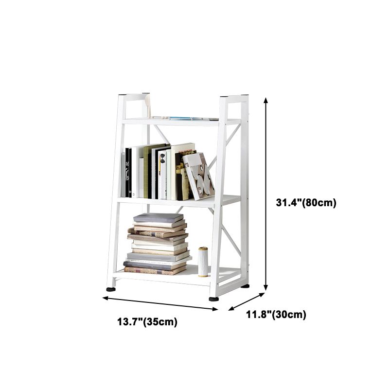 Modern Style Bookcase Metal Frame Open Back Bookshelf for Home Office