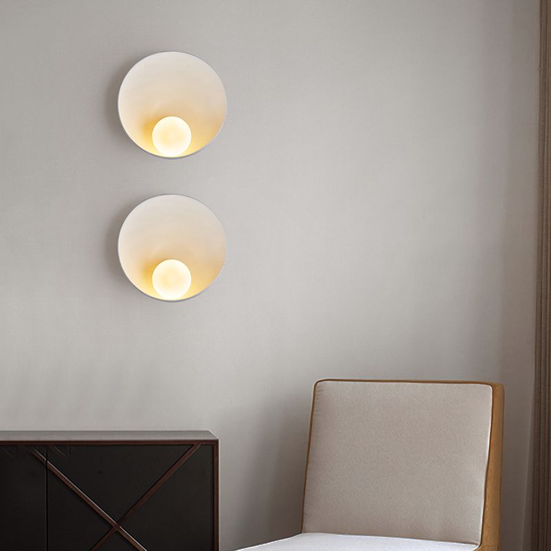 Modernism Resin Wall Lighting 1-Light Glass Shade Wall Mount Light for Foyer