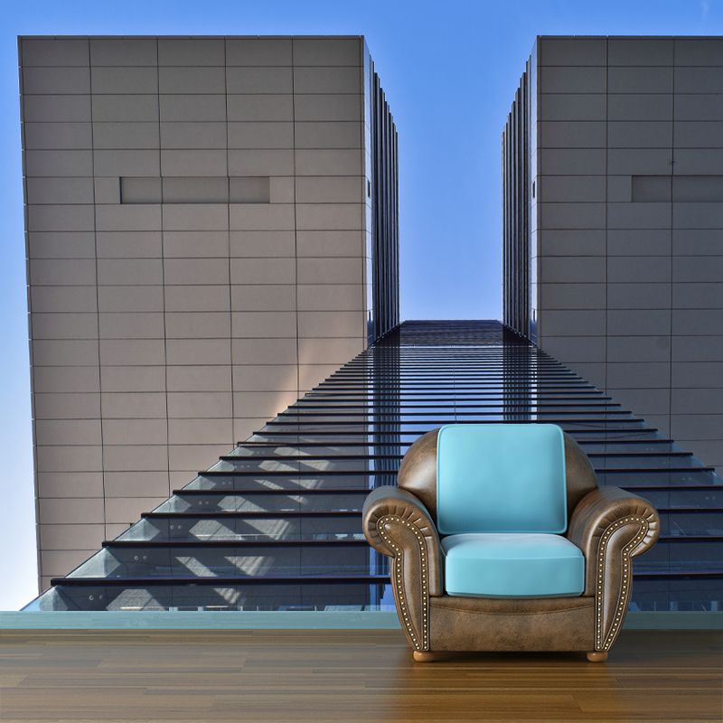 City Building Modern Mural Decoration Sitting Room Wall Covering, Custom Size Available