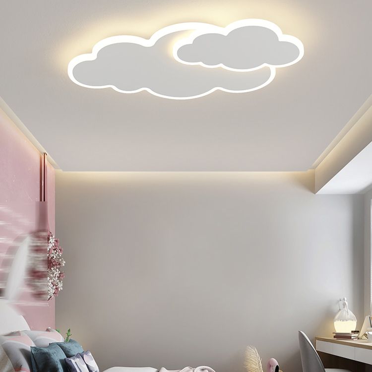 Cloud Shape Ceiling Mount Light LED Ceiling Light with Acrylic Shade for Living Room