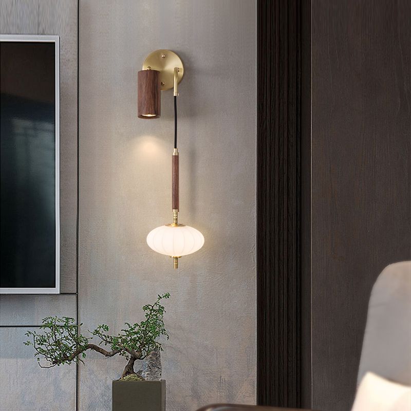 Modernism Wooden Wall Mounted Sconce Brown Wall Light for Foyer