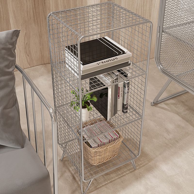 Industrial Style Standard Bookcase Metal Closed Back Bookshelf for Home Office