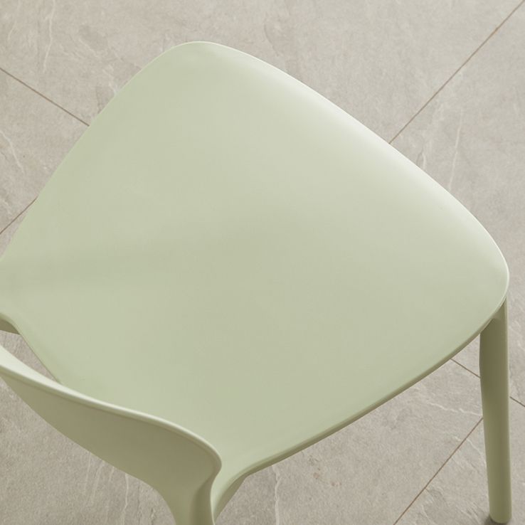 Stackable Plastic Armless Dining Chairs Indoor Scandinavian Side Chair