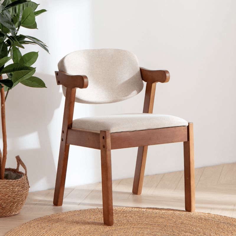 Sillas de comedor de madera de estilo moderno, sillones de comedor con respaldo abierto para cocina