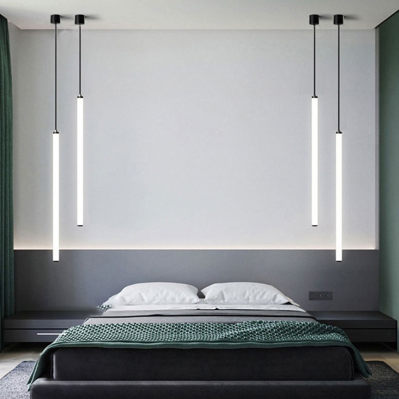 Acrilico Modern Lample Light Long Line Light Light a LED MODERNA per camera da pranzo camera da letto