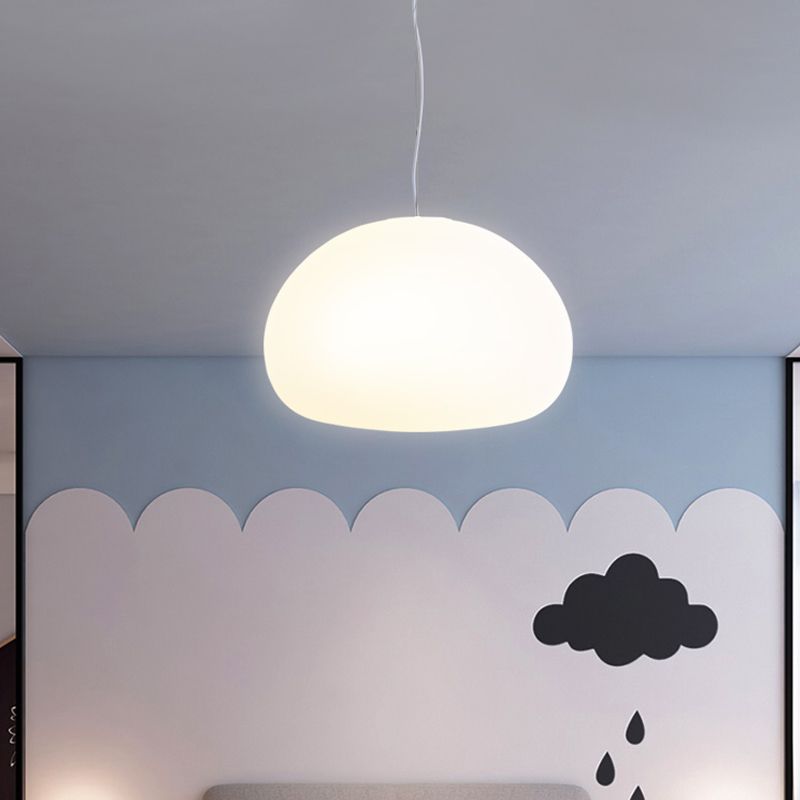 Glass Drop Shade Hanging Lights Modern Style 1 Head Hanging Mount Fixture for Restaurant