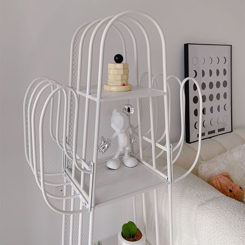 Metal Closed Back Standard Bookshelf Metal Shelves Included Bookcase