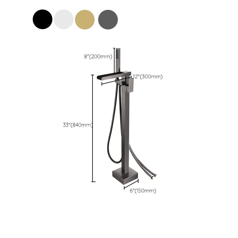 Modern Brass Freestanding Bathtub Faucet with Hose Bathtub Faucet
