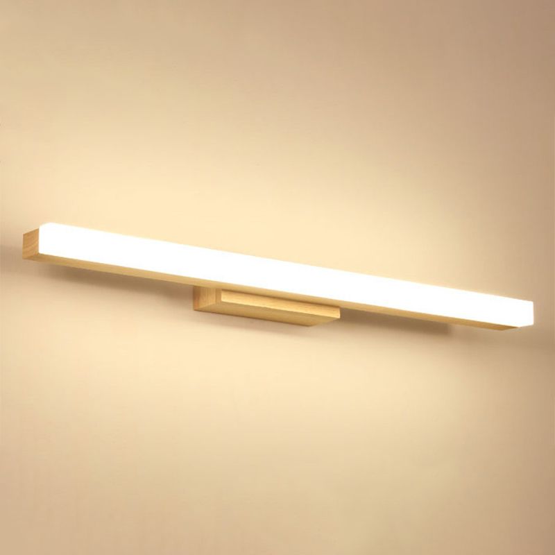 Luce da parete di vanità rettangolare Nordic Minimalist Minimalist Wood Vanity Light