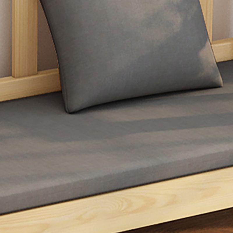 Recessed Arm Sofa with Light-grey Upholstery 22" Wide 33" Wide
