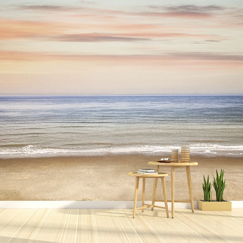 Tropical Beach Scenery Mural Wallpaper, Moisture Resistant, Personalized